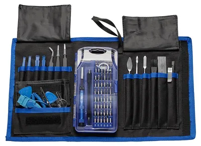 Produktbild von OWC 72-Piece Advanced Toolkit, Werkzeug-Sets, Computer, MP3 Spieler, Mini PC, Handy/Smartphone, Laptop, Tablets, Eröffnungswahl, Plastik-Karte, Schraubendreher, Spachtel, Spudger, Pinzette, Allzweckmesser, Nylon, Blau, Pentalobe, Phillips, Torx