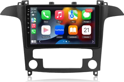 Image de 8Kern 9''Andriod 15 Autoradio Carplay Andriod Auto 4 Go + 64 Go pour Ford S-Max WA6 2007-2015 GPS Navi WIFI Bluetooth FM RDS SWC DSP 2Din USB