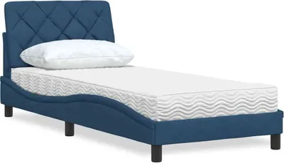 Immagine prodotto di Letto con materasso blu 90x200 cm in tessuto