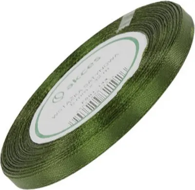 Produktbild von Satinband 6 mm - Olive - 32 lfm