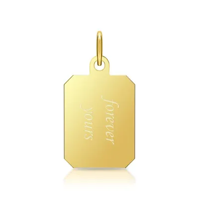 Produktbild von Dogtag Anhänger aus 925er Silber, vergoldet