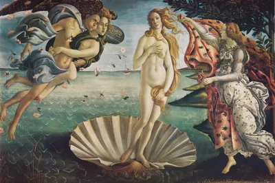 Zdjęcie produktu dla Sandro Botticelli Art Print Obraz - Narodziny Wenus, 1483-1485 (80 x 120 cm)