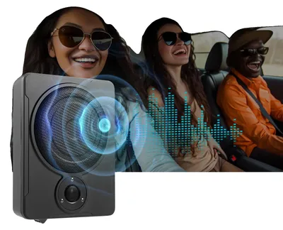 Zdjęcie produktu dla Subwoofer samochodowy, konstrukcja montowana pod siedzeniem, potężny bas, 8"
