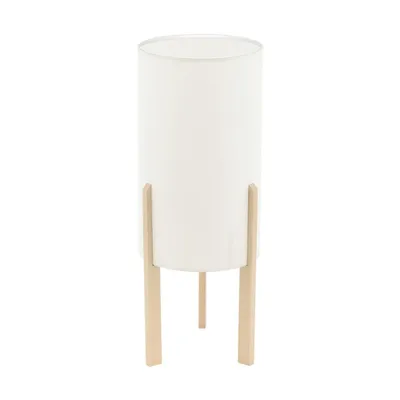 Produktbild von Tischleuchte, Holz, natur, Textilschirm, beige, H 40 cm