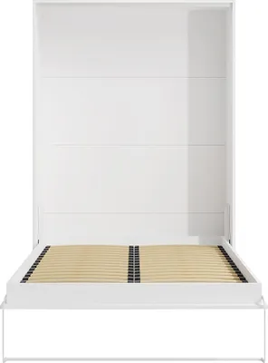 Produktbild von Im Schrank versteckbares Bett 140 x 200 cm – Vertikale manuelle Öffnung – Weiß – BEGANIO