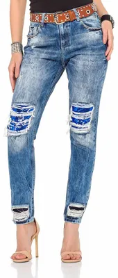 Produktbild von WD305 Damen Röhrenjeans mit Boyfriend-Cut
