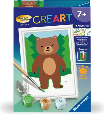 Produktbild von Ravensburger CreArt - Malen nach Zahlen 23987 - Kleiner Bär - ab 7 Jahren