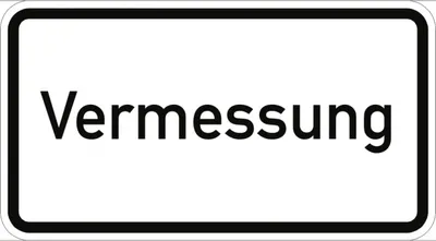 Produktbild von Verkehrsschild VZ2121, Vermessung, Alu, RA2, 420x231 mm