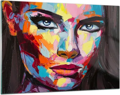 Produktbild von Bilder auf glas - Mädchen Gesicht - 120x80cm - Glasbilder - Wandbilder - Kunstdruck - zum Aufhängen bereit - Wanddekoration aus Glas - Glas Bilder - Wandbild auf Glas - Einteilig - GAA120x80-3471