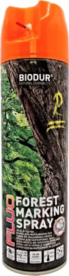 Produktbild von Biodur | Sprühlack - Orange - 500ml, Sprühfarbe, Fluoreszierend - Forstmarkierungsspray, Bergwerken, Topographie, für Holz