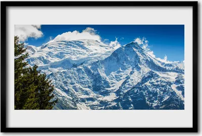 Produktbild von Bild 60x40 MDF-Rahmen Wandkunst Berg-Baum-Landschaft