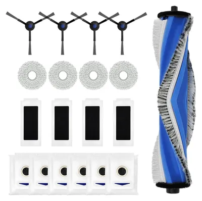 A collection of cleaning accessories for a robot vacuum cleaner, laid out on a white background.