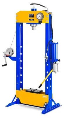 Zdjęcie produktu dla Hydrauliczna prasa warsztatowa – Prasa pneumatyczna – Siła nacisku: 50 ton – Regulowana wysokość robocza