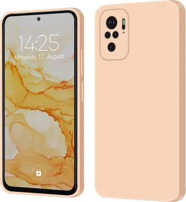 Produktbild von Hülle für Xiaomi Redmi Note 10 Case Cover Bumper Silikon Softgrip Schutzhülle Farbe: Rosa