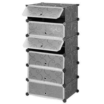 Produktbild von WYCTIN DIY Steckregal Standregal Schrank Kleiderschrank Schuhregal Garderobe Badregal