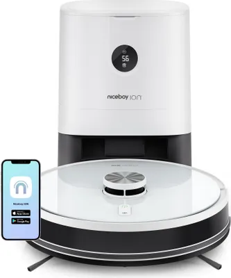 Produktbild von Roboterstaubsauger ION Charles Q10 mit LiDAR-Navigation, automatischem Entleeren, 9,7 cm Höhe