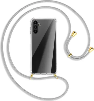 Produktbild von Handykette Backcover-Schutzhülle mit Band (Metall goldfarben) für Samsung Galaxy A13 5G - silbergrau