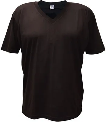 Produktbild von Übergrößen Tolles Basic T-Shirt RAMMBOCK Schwarz mit Stickerei V-Neck 10XL