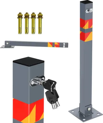 Produktbild von Jopassy Absperrpfosten Park Auto Feuerwehrpfosten Pfosten Poller umlegbar Klappbar 65cm