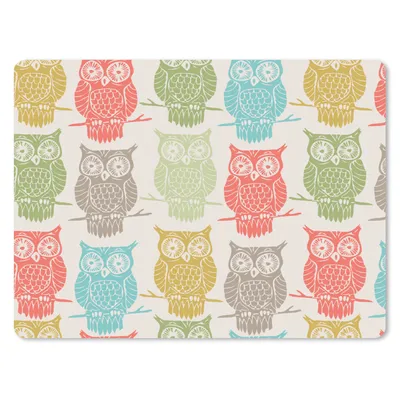 Produktbild von MuchoWow® Mauspad Mousepad Muster - Eule - Vögel 23x19 cm - Mousepads - Maus Mat - Pad - Mausunterlage - Schreibtischunterlage - Mauspad