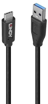 Immagine prodotto di Lindy 36970, 0,5 m, USB A, USB C, USB 3.2 Gen 2 (3.1 Gen 2), 10 Gbit/s, nero