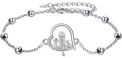 Produktbild von Armband Damen 925 Sterling Silber Tier Katze Hund mit Geschenkbox 17+4 cm Zirkonia Hypoallergen