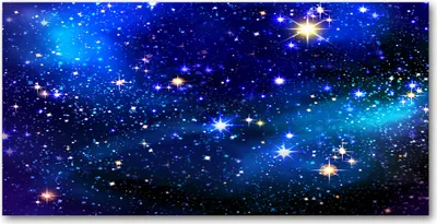 Produktbild von Tulup® Glas-Bild - 100x50 -Wandkunst - Wandbild hinter gehärtetem Sicherheitsglas  - Weltall & Science-Fiction - Sternenhimmel - Blau
