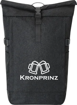 Produktbild von Huuraa Kurierrucksack Kronprinz Schützenfest 30-44 Liter Black Melange Fairtrade Rolltop Rucksack Geschenkidee