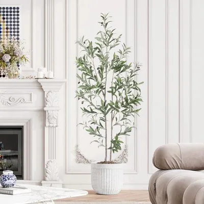 Obrázek produktu pro Umělý olivovník 150 cm, velká umělá rostlina, moderní dekorace