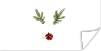 Produktbild von MuchoWow® Poster Weihnachtsdekoration - Winter - Rentier 160x80 cm - Foto Poster