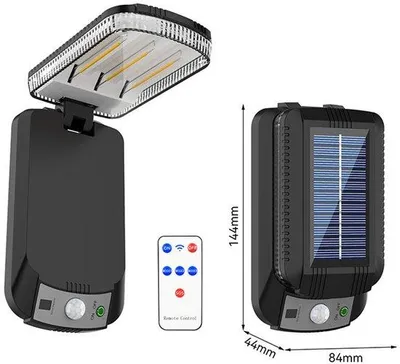 Imagen del producto de Lámpara exterior con energía solar, aplique de pared con sensor de movimiento, modelo 3