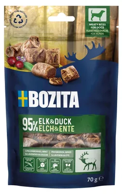 Productafbeelding van BOZITA Hartige snacks met rundvlees, eend - lekkernijen voor honden - 70g