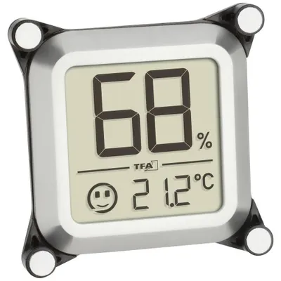 Productafbeelding van TFA Dostmann Humiditeit- en temperatuurmeter, zilver (30.5056.54)
