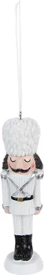 Produktbild von Clayre & Eef Weihnachtsanhänger Nussknacker 13 cm Weiß Kunststoff
