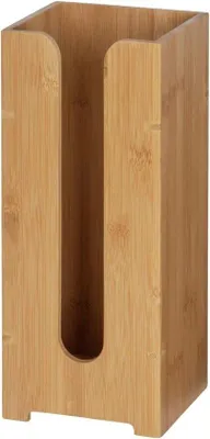 Immagine prodotto di Porta rotolo di carta igienica in bambù con portarotolo di ricambio - accessorio bagno