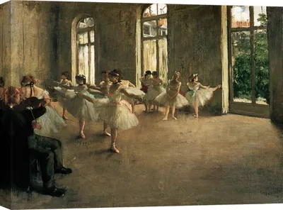 Image de Peinture sur toile - Edgar Degas, The Rehearsal - 100x70 cm