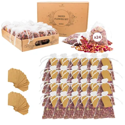 24 getrocknete Rosenblüten – Dekoration für Hochzeit & Party