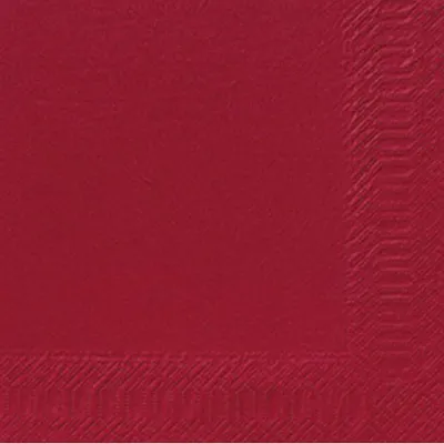 Image de Serviettes Duni 3 plis Tissue Uni bordeaux 33x33 cm 50 pièces