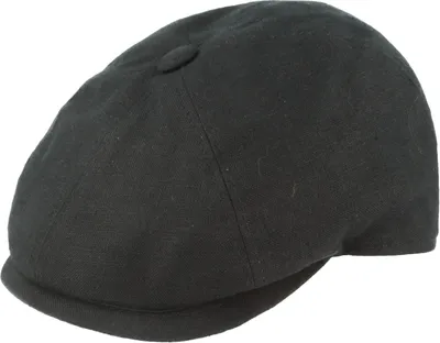 6-teilige Flatcap 100% Organic Leinen von Hut-Breiter  in blau