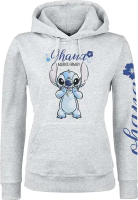 Produktbild von Lilo & Stitch Kapuzenpullover Damen Ohana grau M