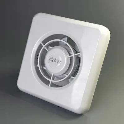 Obrázek produktu pro ELPlast Classic 100B, ventilátor do koupelny, bílý, průměr 100 mm, odtahový, tichý