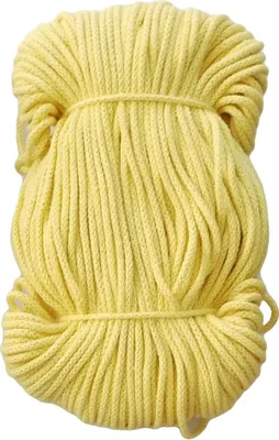 Produktbild von Ø 4 mm x 100 m Baumwollkordel Kordel Baumwolle 100 % Baumwollschnur Gelb Ø 4 mm