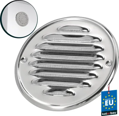 Produktbild von KOTARBAU® Lüftungsgitter 130mm Edelstahl Rund Abluftgitter Verschrauben Insektenschutzgitter Belüftungsgitter Entlüftungsgitter Lamellengitter Rosfrei