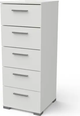Produktbild von Schubkastenkommode >IZZY< in Matt weiß - 39,8x104,3x41,9cm (BxHxT)