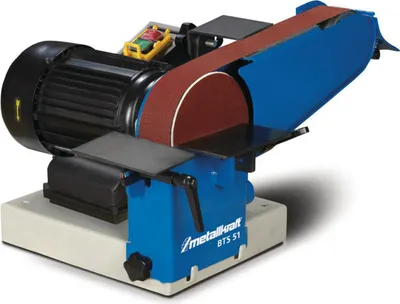 Productafbeelding van Band- en schijfslijpmachine BTS 51, 50 x 1000 mm. Slijpschijf: 150 mm, 22 m/s, 750 W, 230 V, 50 Hz