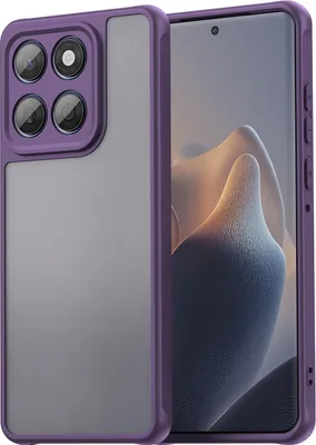 Immagine prodotto di Custodia per Motorola Edge 60, retro traslucido opaco con protezione della fotocamera, custodia protettiva antiurto Viola