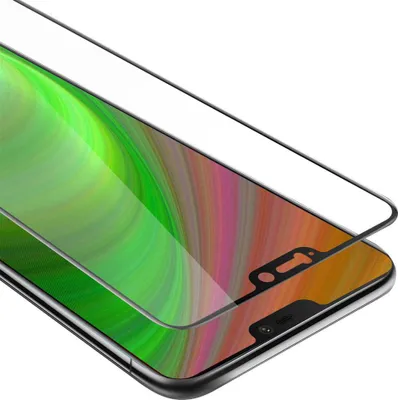 Image de Cadorabo film blindé pour OnePlus 6 film de protection en noir plein écran tempéré verre de protection