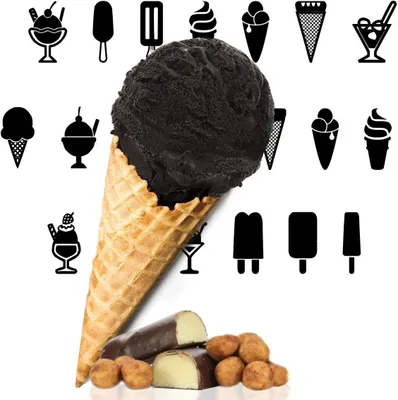 Immagine prodotto di Polvere di gelato nera di marzapane 1 kg