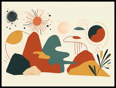 Produktbild von Plakat 80x60cm Farbenkosmos