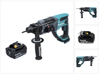 Zdjęcie produktu dla Makita DHR 202 M1 Akumulatorowy młot udarowo-obrotowy 18 V 2,0 J SDS Plus + 1x akumulator 4,0 Ah - bez ładowarki